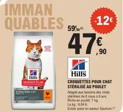 E.Leclerc Jardi HILL'S Croquettes pour chat stérilisé au poulet offre
