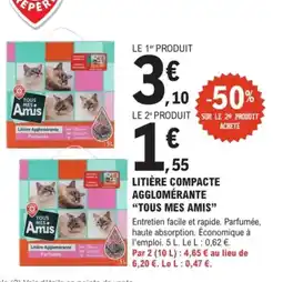 E.Leclerc Jardi TOUS MES AMIS Litière compacte agglomérante offre