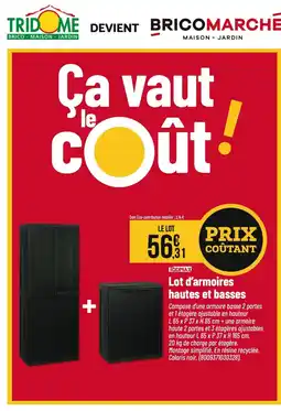 Tridôme Lot d'armoires hautes et basses offre