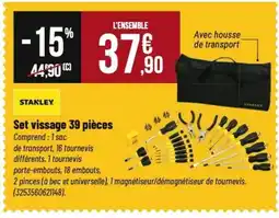 Tridôme STANLEY Set vissage 39 pièces offre