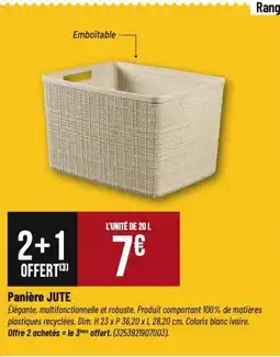 Tridôme JUTE Panière offre