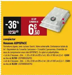 Tridôme ASPISPACE Housses offre