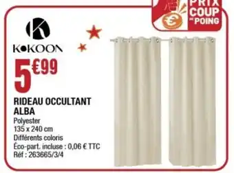 La Foir'Fouille Rideau occultant alba offre