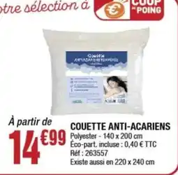 La Foir'Fouille Couette anti-acariens offre