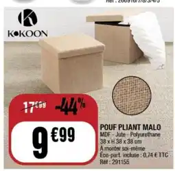 La Foir'Fouille Pouf pliant malo offre