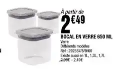 La Foir'Fouille Bocal en verre offre