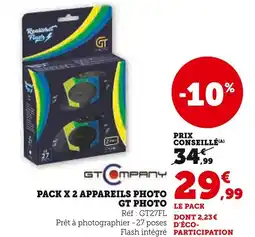 Super U Pack x 2 appareils photo offre