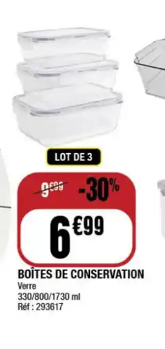 La Foir'Fouille Boîtes de conservation offre