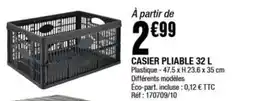 La Foir'Fouille Casier pliable offre