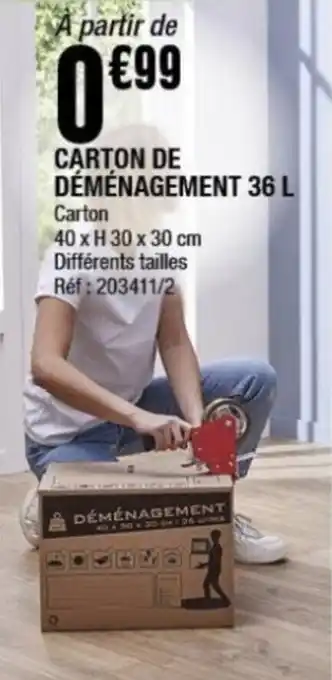 La Foir'Fouille Carton de déménagement offre