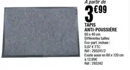 La Foir'Fouille Tapis anti-poussière offre