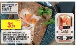 Intermarché Hyper Galette nordique au saumon fumé, crème et ses herbes aromatiques crêperie de guerlédan offre
