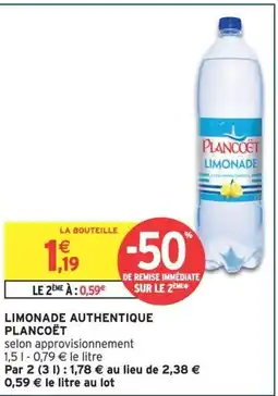Intermarché Hyper PLANCOËT Limonade authentique offre