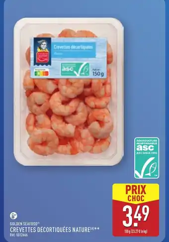 ALDI GOLDEN SEAFOOD Crevettes décortiquées nature offre