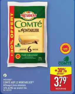 ALDI PRÉSIDENT Comté aop le montarlier offre
