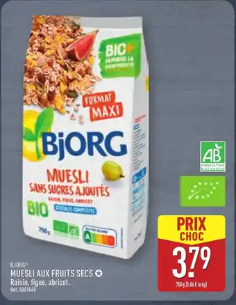 ALDI BJORG Muesli aux fruits secs offre
