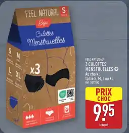 ALDI FEEL NATURAL 3 Culottes menstruelles offre