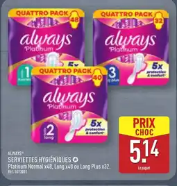 ALDI ALWAYS Serviettes hygiéniques offre