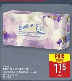 ALDI SUBLIMO Boite de mouchoirs offre