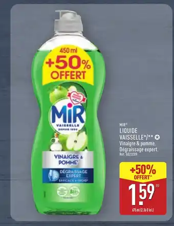 ALDI MIR Liquide vaisselle offre