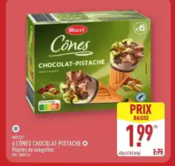 ALDI MUCCI 6 cônes chocolat-pistache offre