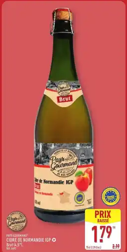 ALDI PAYS GOURMAND Cidre de normandie igp offre