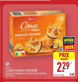 ALDI MUCCI 6 cônes mangue-passion offre