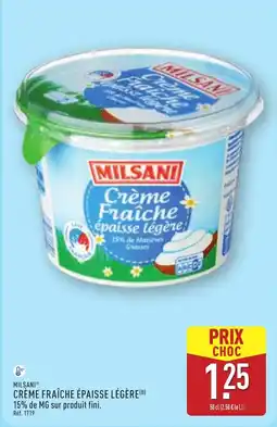 ALDI MILSANI Crème fraîche épaisse légère offre
