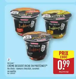 ALDI MILSANI Crème dessert riche en protéines offre