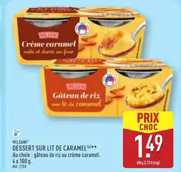 ALDI MILSANI Dessert sur lit de caramel offre