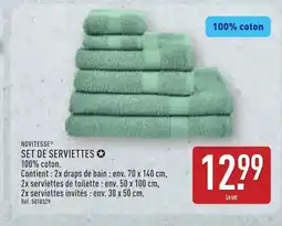 ALDI NOVITESSE Set de serviettes offre