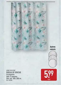 ALDI HOME CREATION Rideau de douche offre