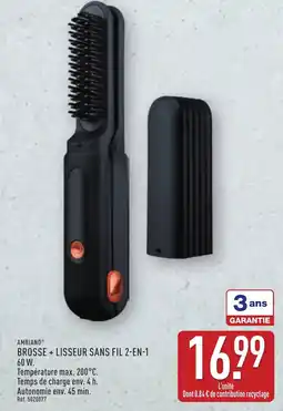 ALDI AMBIANO Brosse + lisseur sans fil 2-en-1 offre