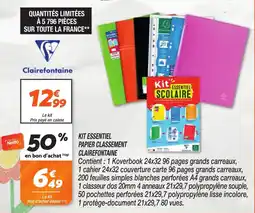 Netto Kit essentiel papier classement clairefontaine offre