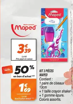 Netto Kit 3 pièces maped offre