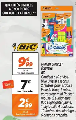 Netto Mon kit complet écriture bic offre