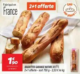 Netto Baguettes garance nature x3 offre