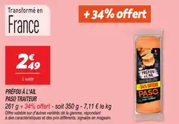 Netto Préfou à l'ail paso traiteur offre