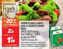 Netto Gésiers de poulet confits dans la graisse de canard netto offre