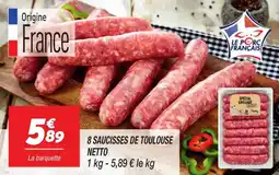 Netto 8 saucisses de toulouse netto offre