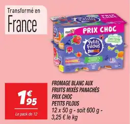 Netto Fromage blanc aux fruits mixés panachés prix choc petits filous offre
