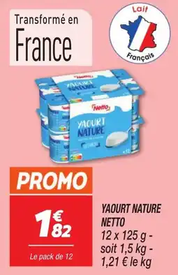 Netto Yaourt nature netto offre