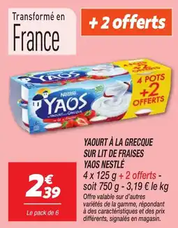 Netto Yaourt à la grecque sur lit de fraises yaos nestlé offre