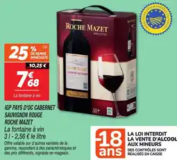 Netto Igp pays d'oc cabernet sauvignon rouge roche mazet offre