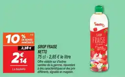Netto Sirop fraise netto offre