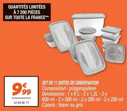 Netto Set de 11 boîtes de conservation offre