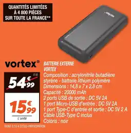 Netto Batterie externe vortex offre