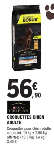 E.Leclerc Brico PURINA PRO PLAN Croquettes chien adulte offre