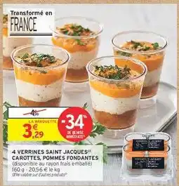 Intermarché 4 VERRINES SAINT JACQUES CAROTTES, POMMES FONDANTES offre