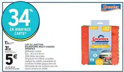 Intermarché Hyper LOT 10 LAVETTES MICROFIBRE MULTI-USAGES SPONTEX offre